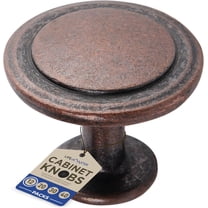 12pcs Oil Rubbed Bronze Cabinet Knobs – 1-1/4” Modern Drawer Pulls, Durable Zinc Alloy Handles with Short & Adjustable Screws for Kitchen, Dresser, Cabinets