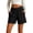 Black, variant on Women's Jean Shorts Drawstring Mid Waisted Denim Shorts with Pockets Casual Summer Jeans Trendy by Yigetop Black S