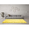 thumbnail image 3 of Ahgly Company Indoor Square Solid Yellow Modern Area Rugs, 5' Square, 3 of 4