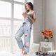 thumbnail image 5 of Balery Blue Butterfly Pantalones de pijama para mujer, pijamas ultraligeros, pantalones de estar por casa-Medium, 5 of 6