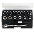 thumbnail image 1 of For 28 in 1 mini ratchet wrench set with right angle offset 14 inch 72 tooth screwdriver handle magn, 1 of 5