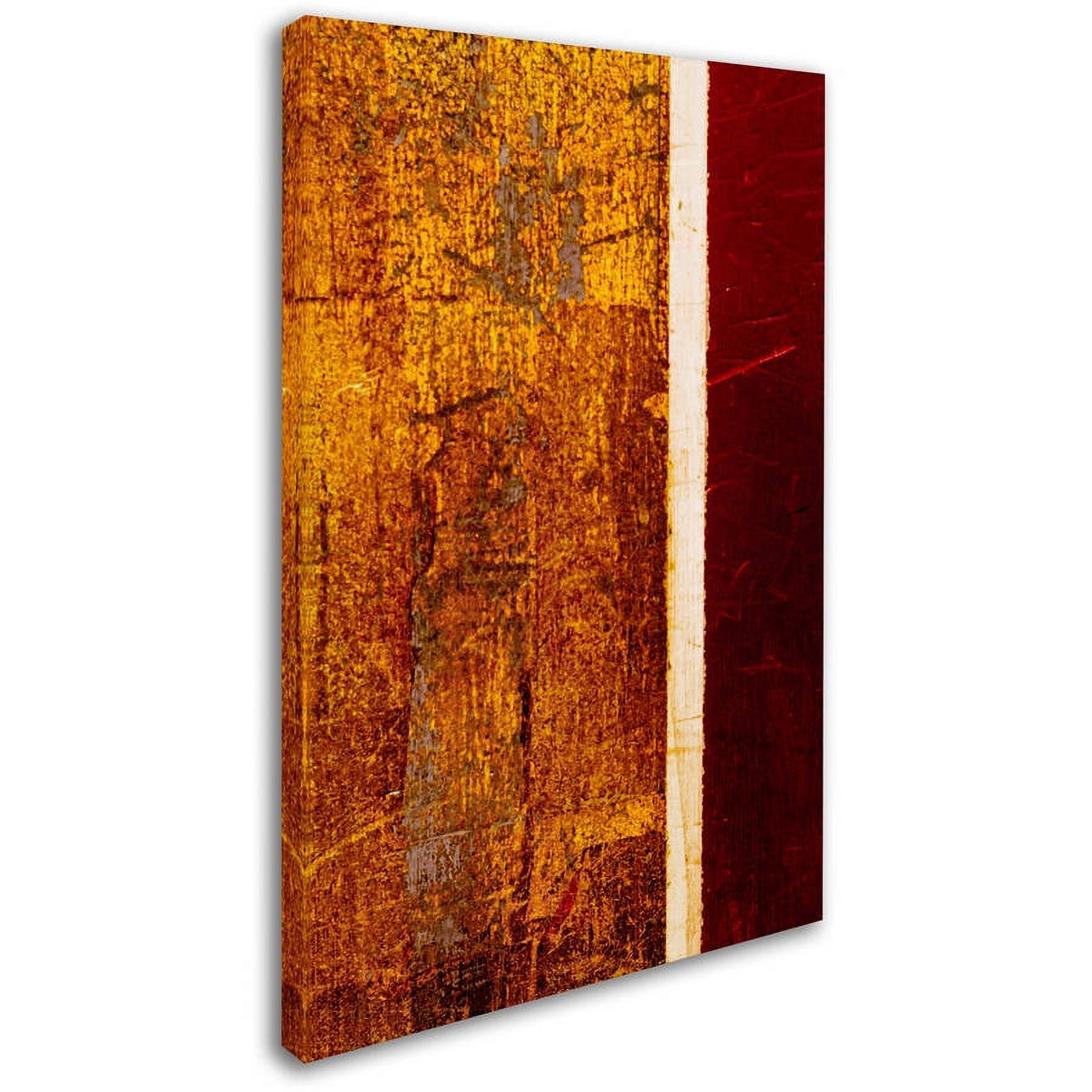 Trademark Fine Art "Gold Flakes" Canvas Art by Claire Doherty