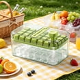 thumbnail image 1 of Ice Tray with Lid and Bin, Portable Ice Press Mold, Stackable Ice Trays for Freezer with Easy-Release Bottom, Quick Freezing Ice Box for Household Freezer Counter Storage, 1 of 8