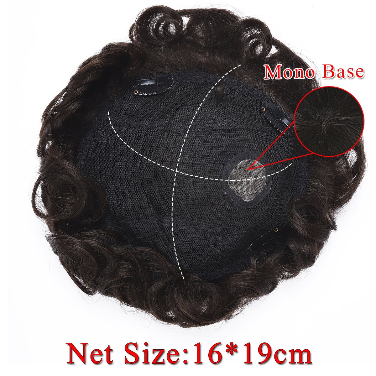 SEGO Human Hair Topper Clip in Hair Extension Hairpiece Hair Toupee with Hair Loss Thinning Hair Gray for Women/Men