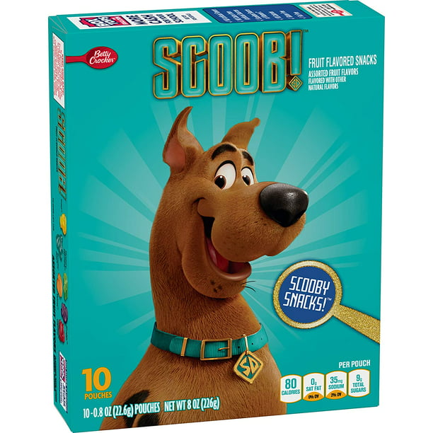 Betty Crocker Scooby Doo Fruit Flavored Snacks Assorted Flavors 10 - 0.8 oz Pouches - Walmart ...