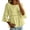 Yellow 1, variant on MEICHEN Womens Flower Embroidered Lace Patchwork Linen Top Casual Half Sleeve Crewneck Shirts Oversized Blouses