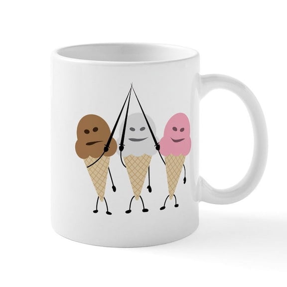 CafePress - Neapolitan Musketeers Mug - 11 oz Ceramic Mug - Novelty Coffee Tea Cup