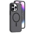thumbnail image 2 of Funda TEKKU Matte Color para iPhone 15 PRO Trans Negra compatible con MagSafe, 2 of 5