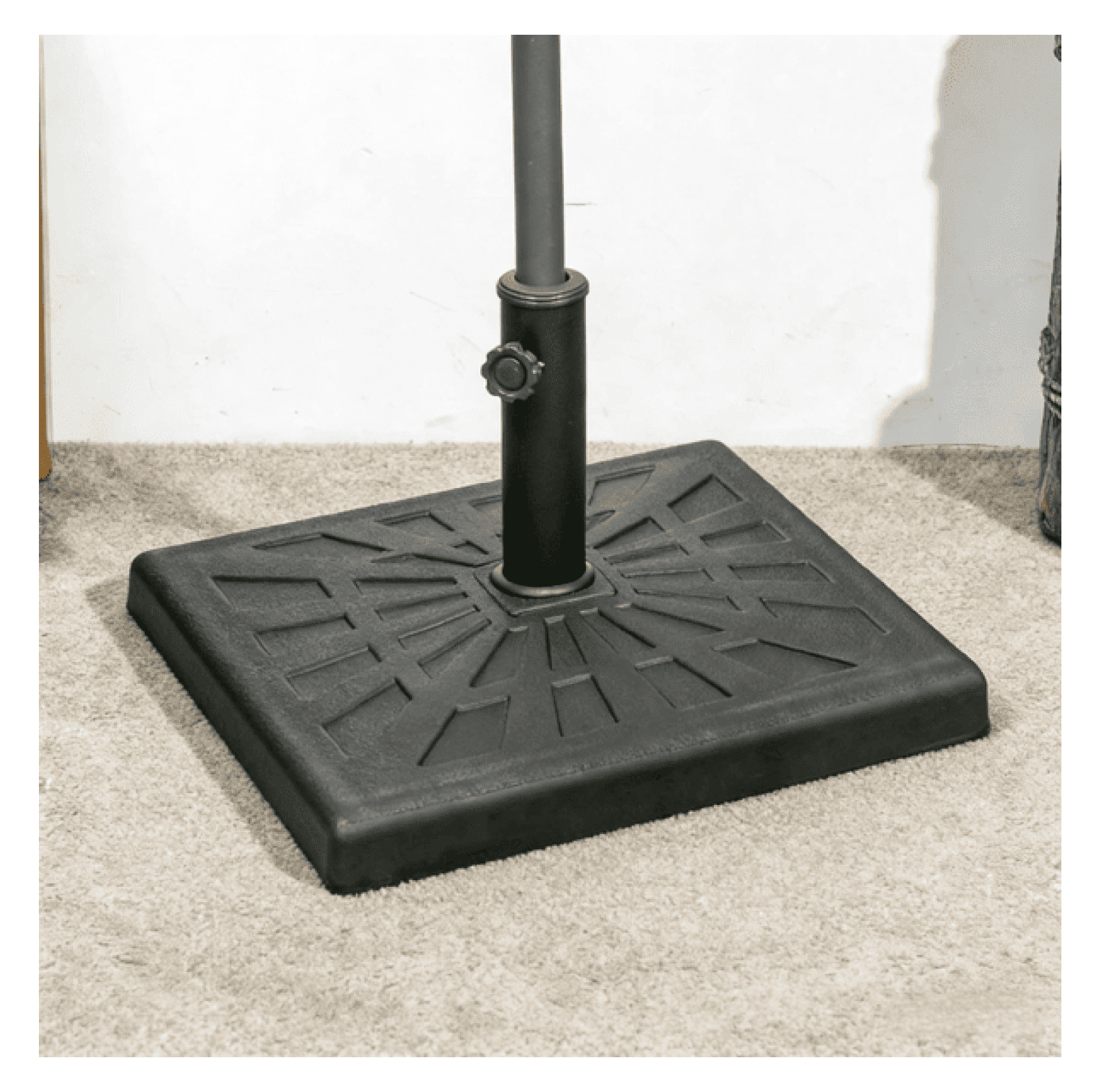 Outdoor Umbrella Base - 42 lbs Patio Umbrella Stand - Weather Resistant Resin Iron - Fits 1.26", 1.5", 1.9" Poles - Garden, Deck, Poolside Use