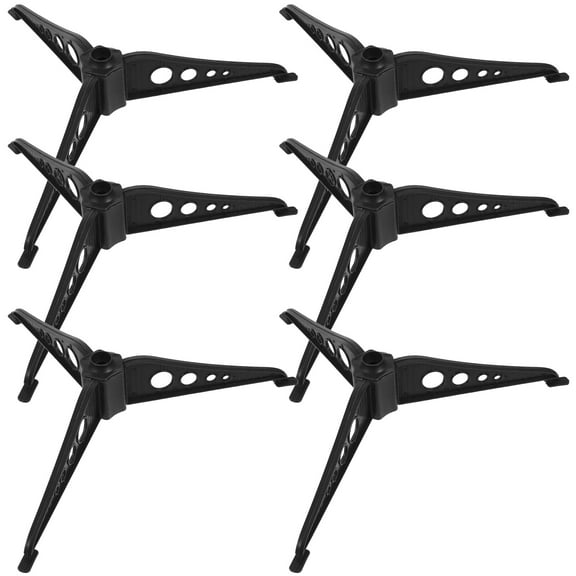 Set of 6 Plastic Christmas Tree Bases - Tree Holders and Fixators in Dark Green for Xmas Decorations