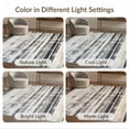 thumbnail image 7 of ODIKA Striped Boho Distressed Ticking Lines Border Doormat Farmhouse Low Profile Flatwoven for Great Room, Indoor Open Concept, Large Living, 7 of 7