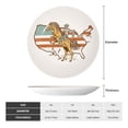 thumbnail image 2 of Honeii Vintage Wild West Cowboy Print Elegant Bone China Decorative Plate, Porcelain Plate,Art Crafts,Ceramic Ornaments for Home Office Wall Decor-10in, 2 of 6