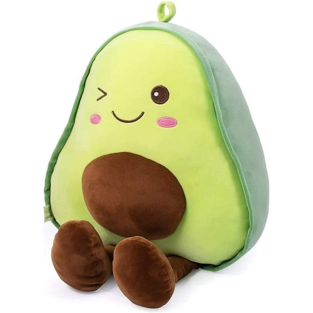 Peluche de peluche relleno de aguacate de 42 cm con pie para niños y amigos