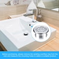 thumbnail image 5 of Uxcell 4 Pack 24mm Sink Trim Overflow Cover Ring Hole Insert in Round Caps, Silver, 5 of 5