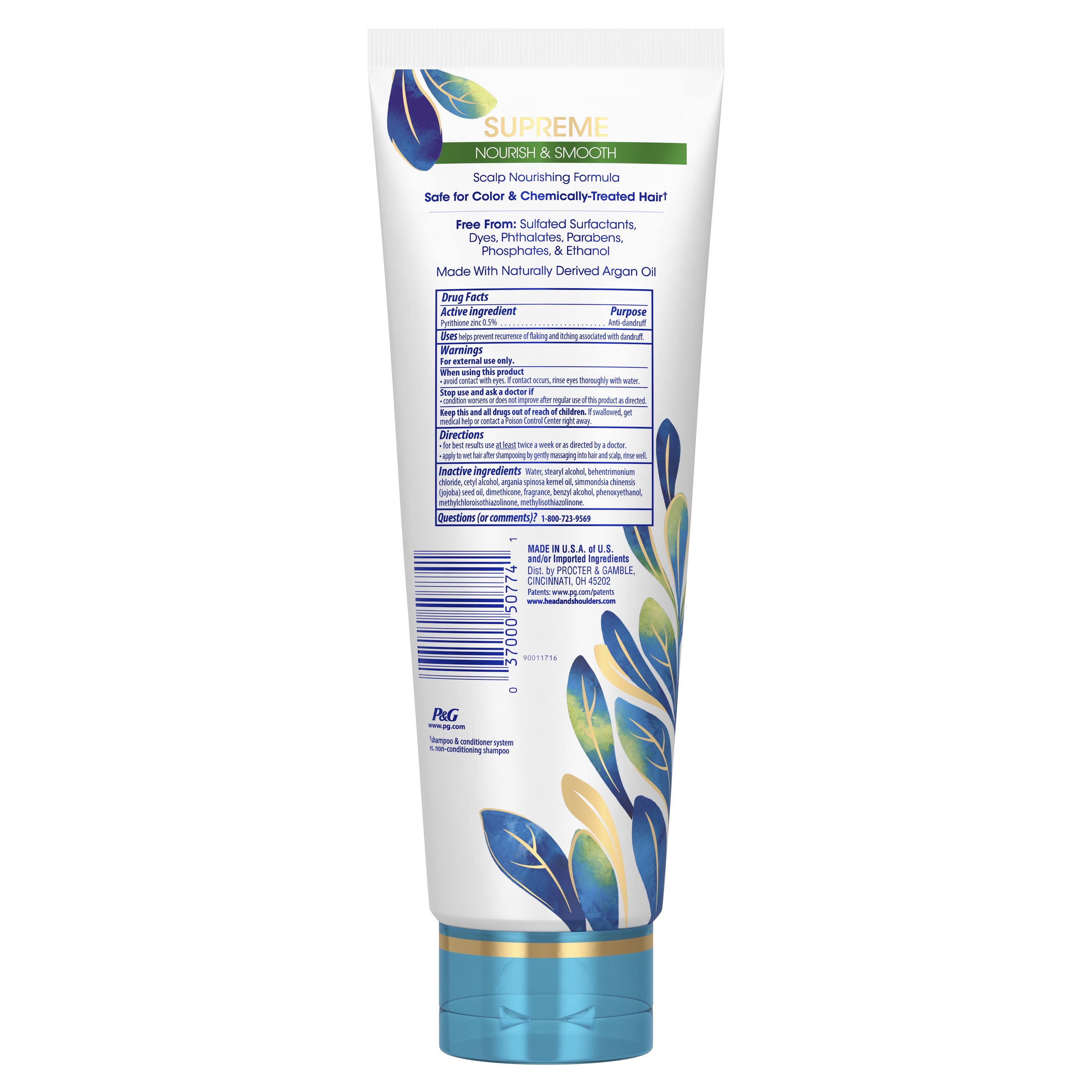 Head & Shoulders Supreme Nourish & Smooth Hair & Scalp Conditioner, for All Hair Types, 9.4 fl oz