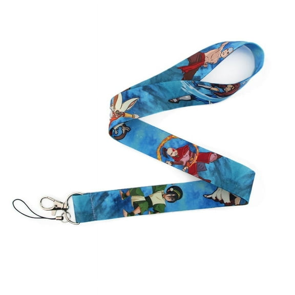 Anime Source Avatar The Last Airbender Blue Aang Character Cartoon Lanyard Keychain ID Badge Holder