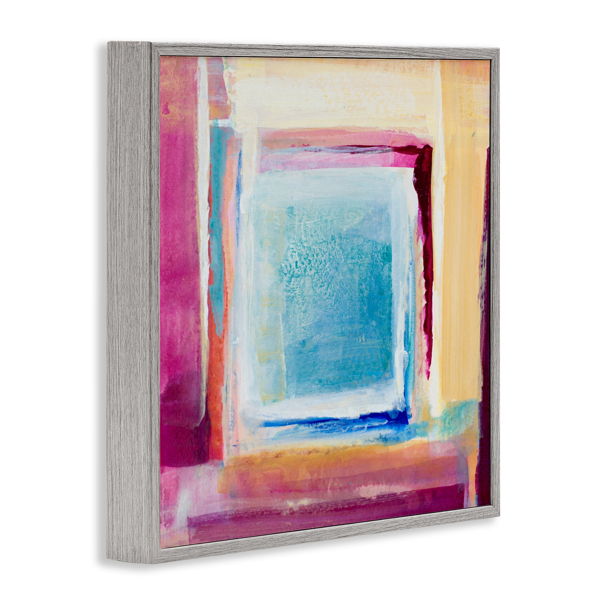 Stupell Industries Bright Colors New Day Gray Framed Giclee Art, design by Lanie Loreth