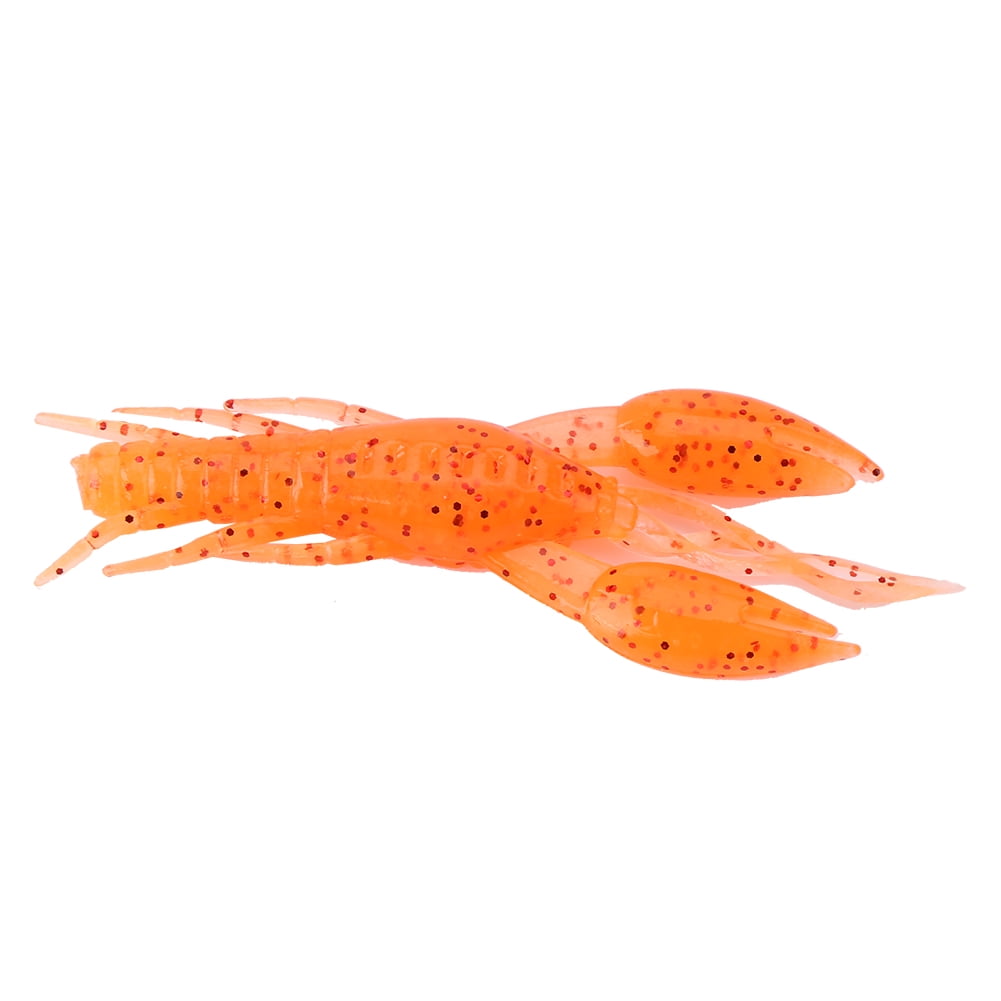 4 Pcs Écrevisses de Pêche, 6 Couleurs Leurres de Pêche Souples en Silicone avec Hameçons Appât de Pêche pour Carpe Achigan