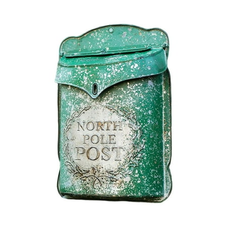 

Vintage Mail Box Attachments Decor Rustproof Drop Box Creative Art Collection Hanging for Magazines Front Door Rural Newspapers Paperwork A