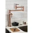 thumbnail image 3 of Kingston Brass KS870DLAC Concord Deck Mount Pot Filler Faucet, Antique Copper, 3 of 8