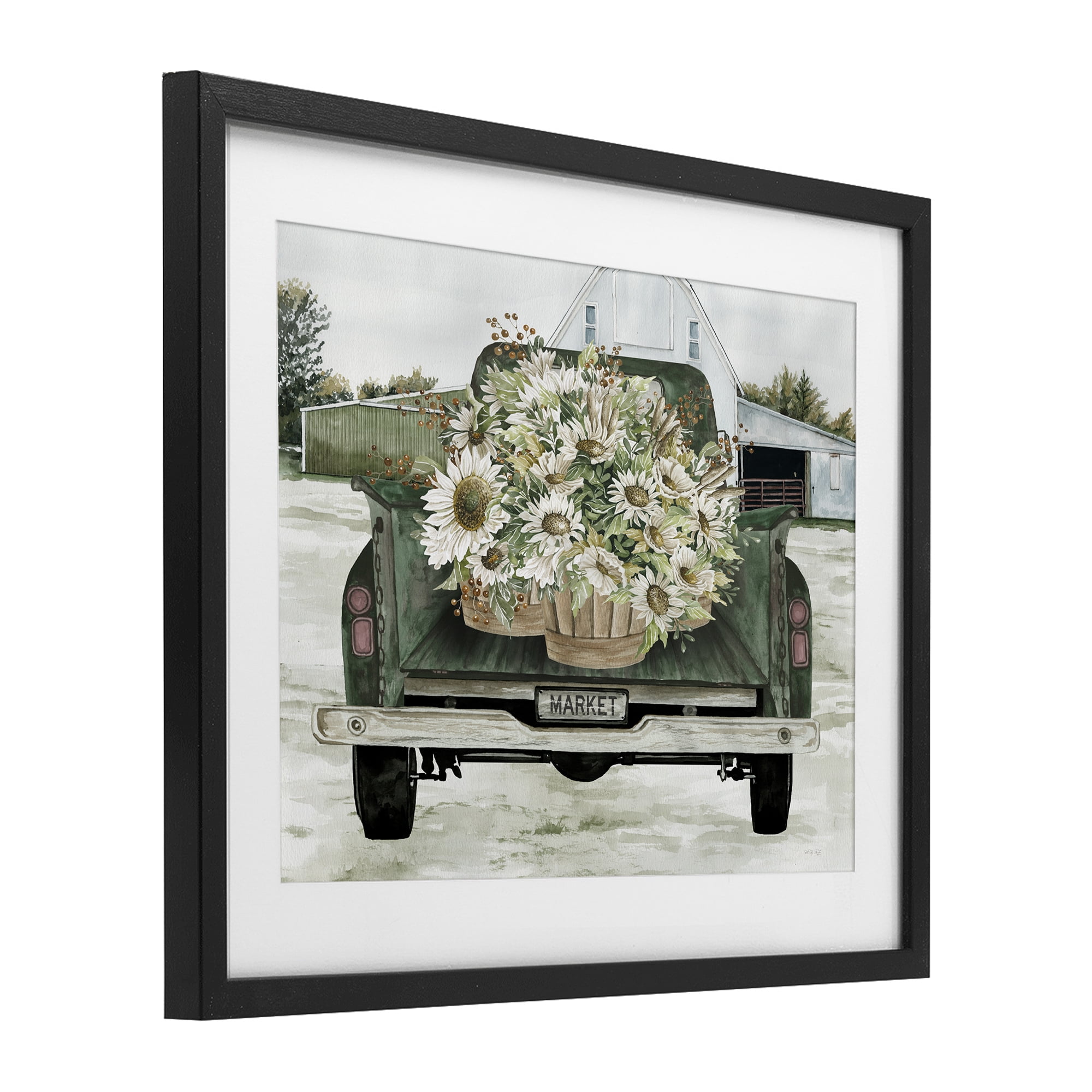 Stupell Industries Country Flower Delivery Baskets Black Framed Print Under Glass, design by Cindy Jacobs