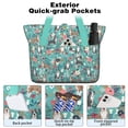 thumbnail image 2 of Tote Bag for Women - Pitbull Dog and Flower Floral Shoulder Bag - Large Utility Work Duffle Bag with Zipper Handbag for Travel, Work, Sprots, 2 of 5