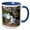 Blue/White, variant on 3drose, Northern Fulmar, Noup Head on Westray, Orkney, Scotland., 11oz Two-tone Green Mug