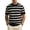 Black b, variant on Men's Knit Vertical Striped Short Sleeve Mock Neck T-Shirt, Casual Slim Fit Top, Breathable Ribbed Knitwear for Smart Casual Style and Everyday Wear Black c S