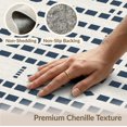 thumbnail image 6 of ODIKA 4'x6' Navy Blue Geometric Grid Pattern Washable Area Rug Modern Abstract Rectangular Motifs with Diamond Non-Slip, Chair-Friendly, Flatwoven for Home Office, Under Desk, 6 of 7
