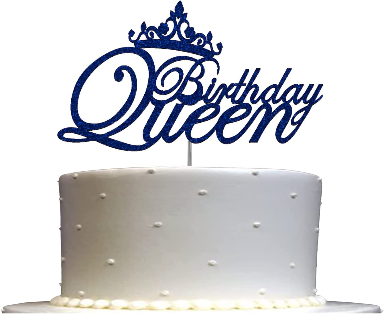 Birthday Queen Glitter Cake Topper, Birthday Party Decorations Ideas