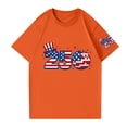 thumbnail image 4 of 4th of July Shirt,250 Anniversary Usa Shirt,Freedom Shirt,250 Anniversary USA Shirt American Falg Print Short Sleeve 250th Birthday T-Shirt 1776-2026 4th July Freedom Tops,Orange,XXXXX-Large, 4 of 4