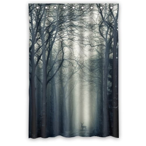 HelloDecor The Deer in the forest Shower Curtain Polyester Fabric ...