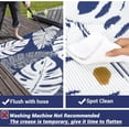 thumbnail image 6 of Memoryfield 9' x 18'Outdoor Rug, Waterproof Foldable Plastic Straw Mat, Reversible Patio Rug for Deck, Porch, Backyard, RV, Beach & Picnic, Navy/White, 6 of 8
