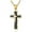 Gold, variant on Stainless Steel Cross Necklace for Men, Religious Fashion Jewelry Gifts 24 In