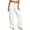 White, variant on Wide Leg Pants Women's High Elastic Waisted in The Back Business Work Trousers Long Straight Suit Pants, Long Straight Leg High Waist Wide Trousers Casual Trousers(White,S)