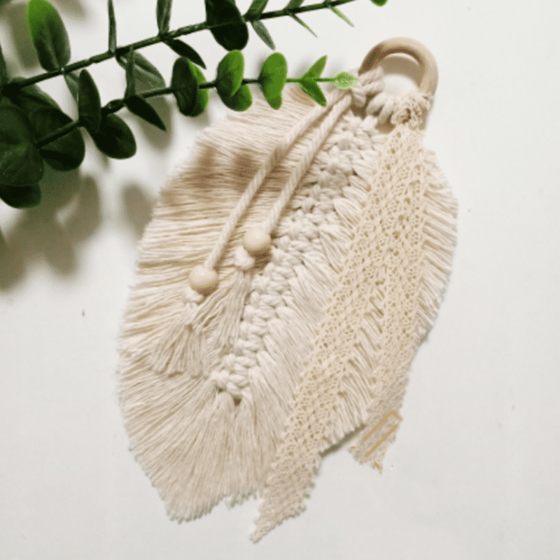 Macrame Home Feathered Charm Wall Hanging Boho Decor Hand-woven Tapestry