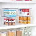 thumbnail image 5 of Sindcom 10 Pack Clear Stackable Storage Bins with Lids, Large Plastic Containers with Handle for Pantry Organizer and Storage,Perfect for Kitchen,Fridge,Cabinet, Closet,Bathroom Organization, 5 of 7
