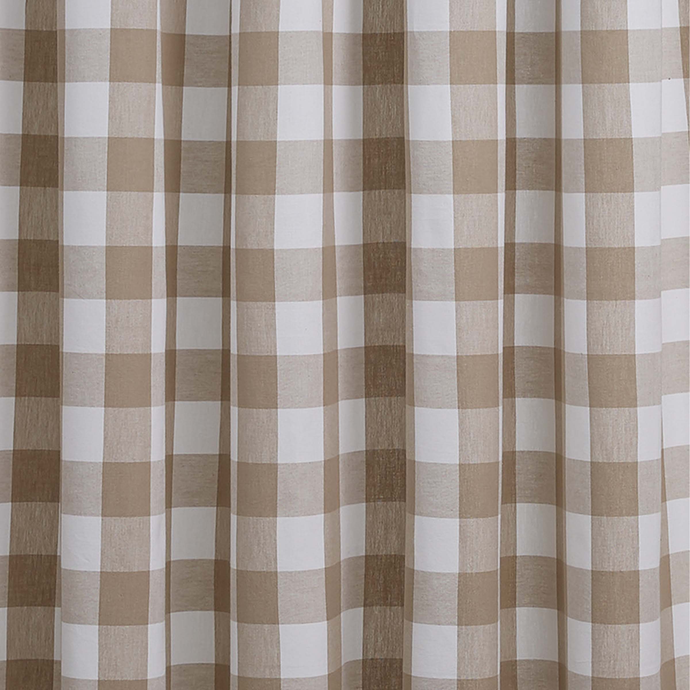 Park Designs Natural Buffalo Check Shower Curtain 72"