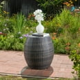 thumbnail image 2 of GDF Studio Ellison Outdoor Wicker Barrel Side Table, Gray, 2 of 6