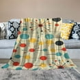thumbnail image 2 of BCIIG Mid Century Retro Throw Blanket Soft Cozy Plush Warm Fleece Blanket for Sofa Couch Bed   50x60in, 2 of 6
