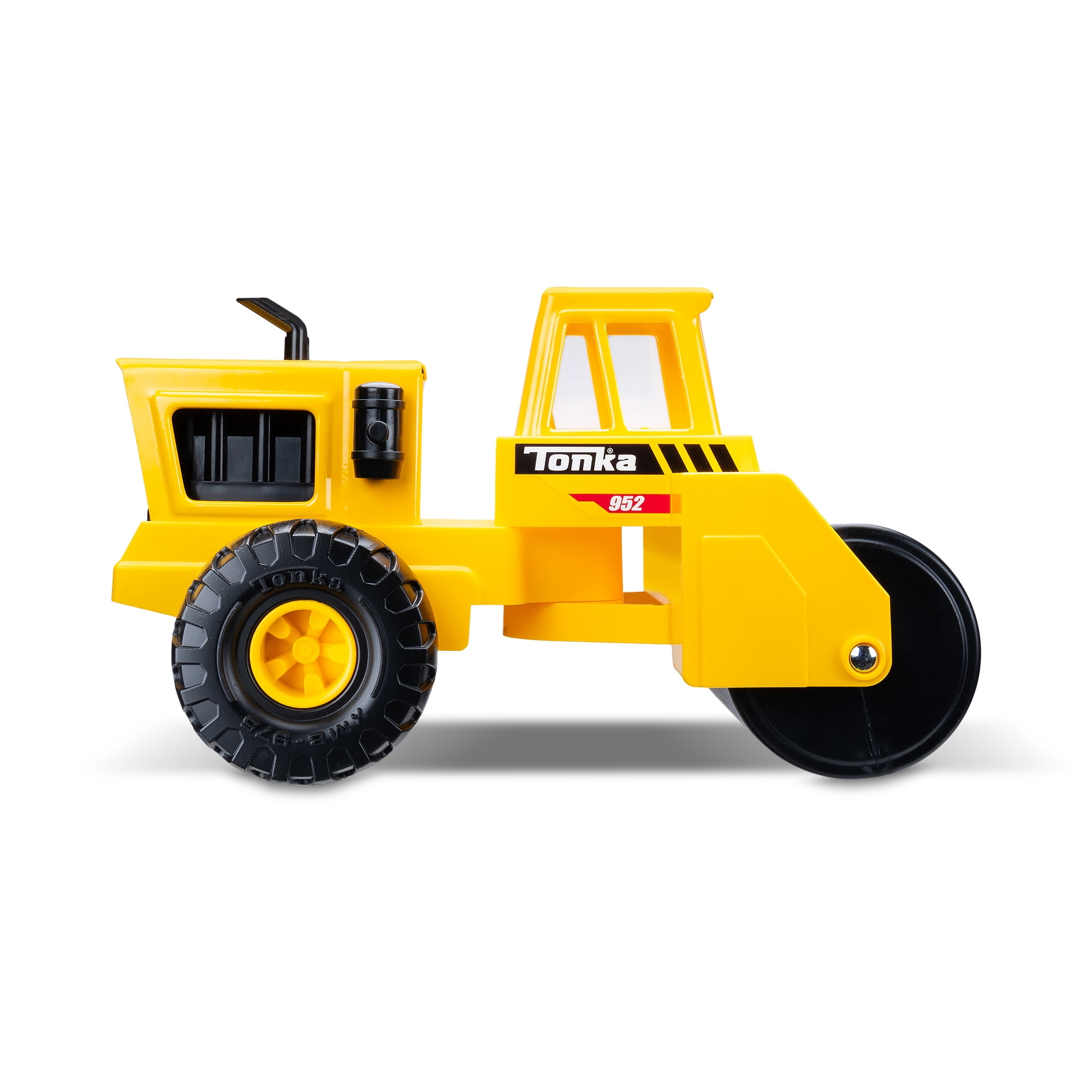 Tonka Steel Classics Steam Roller Play Vehicle, Made with Steel, Yellow Toy Truck, Boys and Girls,  Ages 3+,