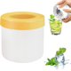thumbnail image 1 of Xiao Hua Molde cilíndrico de silicona para cubitos de hielo, nuevo molde para hacer cubitos de hielo 3D, molde descompresor de hielo tipo rejilla, fácil de liberar (amarillo-blanco), 1 of 5