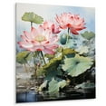 thumbnail image 2 of Designart "Rosy Verdant Dharma Craft Blossom Pool" Buddhism Metal Wall Art Prints, 2 of 5