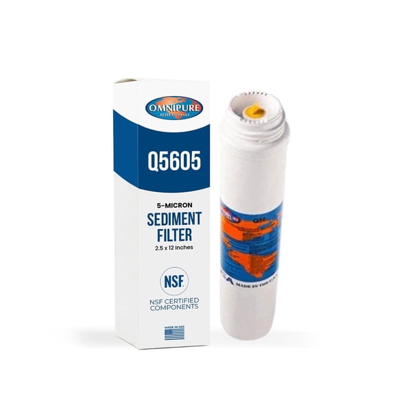 Omnipure Q5605 Sediment Water Filter Cartridge 5 Micron 2.5 x 12 in