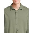 thumbnail image 5 of George Men’s Knit Button Down Shirt with Long Sleeves, Sizes S-3XL, 5 of 6
