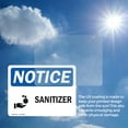 thumbnail image 6 of (2 Pack) Sanitizer Sign With Symbol OSHA Notice Sign 10 Inch X 7 Inch Vinyl Label Decal Sticker Weather Resistant, UV Protected for Workplace, Business, and Construction Site, Made in, 6 of 7