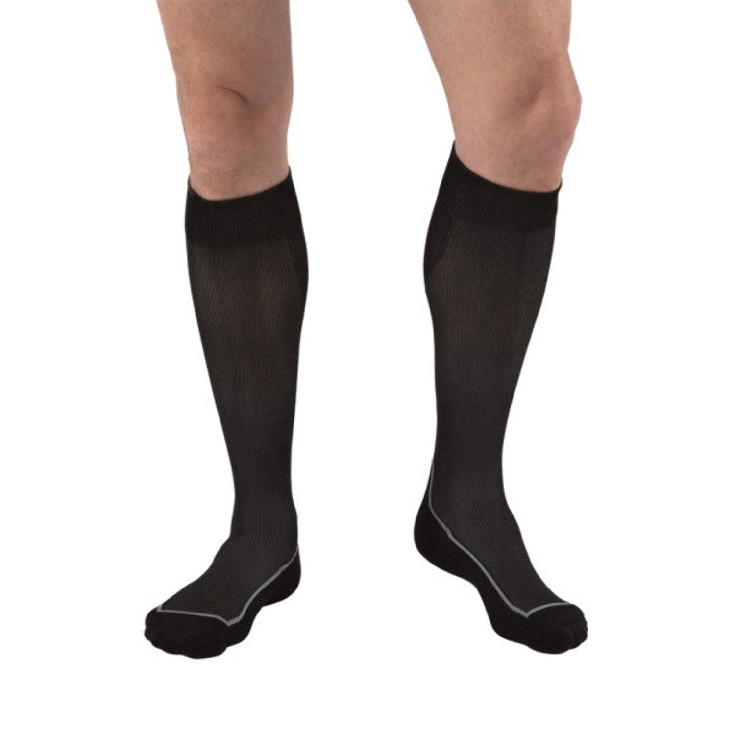 Jobst Sport 15-20 Knee High Compression Socks Black/Gray Xlarge