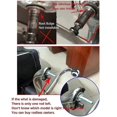 thumbnail image 4 of Silent Office Chair Wheels Replacement - 2 Inch Black Stemless Casters for Furniture, Swivel Chair Accessories (5pc), 4 of 5