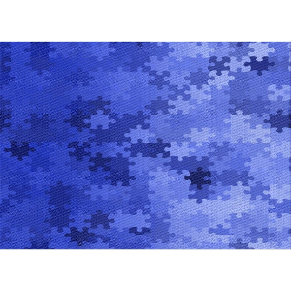 Ahgly Company Indoor Rectangle Patterned Blue Ribbon Blue Area Rugs, 2' x 3'