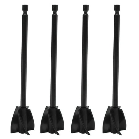 

Paint Mixer Drill Attachment 4Pcs Resin Mixer Paddles Uniform Mixing Easy To Clean For Ceramic Glazes Black Red White Blue Black Red White Blue